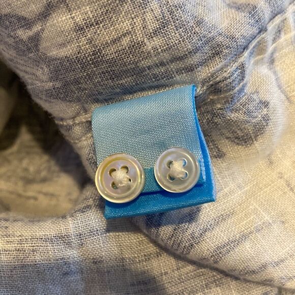 J. McLaughlin Men’s Linen XXL Tropical Leaf Print Casual Button Down Shirt - Picture 6 of 8